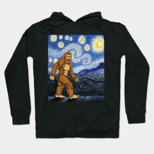 Bigfoot Van Gogh starry night Hoodie